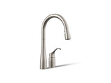 Simplice® Pull-down kitchen sink faucet with three-function sprayhead