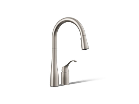 Simplice® Pull-down kitchen sink faucet with three-function sprayhead