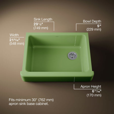 Whitehaven® 29-1/2" undermount single-bowl farmhouse kitchen sink