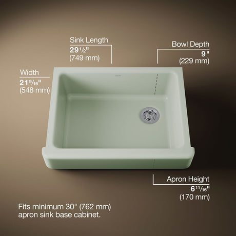 Whitehaven® 29-1/2" undermount single-bowl farmhouse kitchen sink
