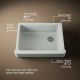 Whitehaven® 29-1/2" undermount single-bowl farmhouse kitchen sink