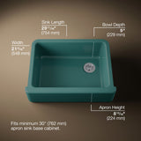 Whitehaven® 29-3/4" undermount single-bowl farmhouse kitchen sink