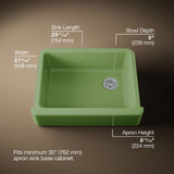 Whitehaven® 29-3/4" undermount single-bowl farmhouse kitchen sink