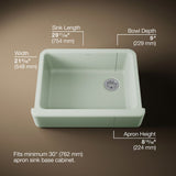 Whitehaven® 29-3/4" undermount single-bowl farmhouse kitchen sink