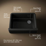 Whitehaven® 29-3/4" undermount single-bowl farmhouse kitchen sink