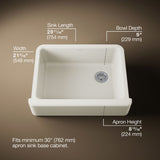 Whitehaven® 29-3/4" undermount single-bowl farmhouse kitchen sink