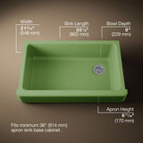 Whitehaven® 35-1/2" undermount single-bowl farmhouse kitchen sink