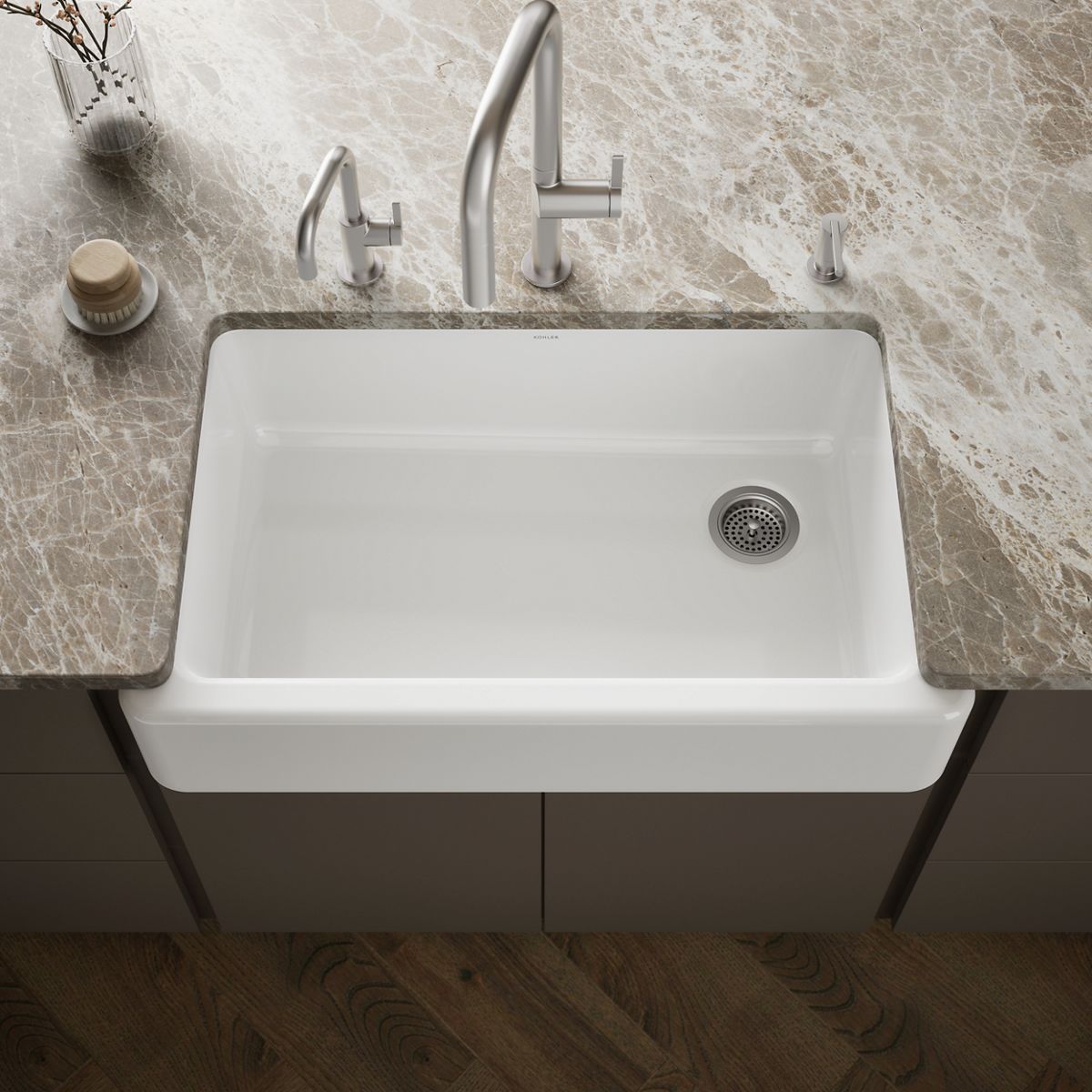 Whitehaven® 35-3/4" undermount single-bowl farmhouse kitchen sink