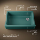 Whitehaven® 35-3/4" undermount single-bowl farmhouse kitchen sink