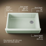 Whitehaven® 35-3/4" undermount single-bowl farmhouse kitchen sink
