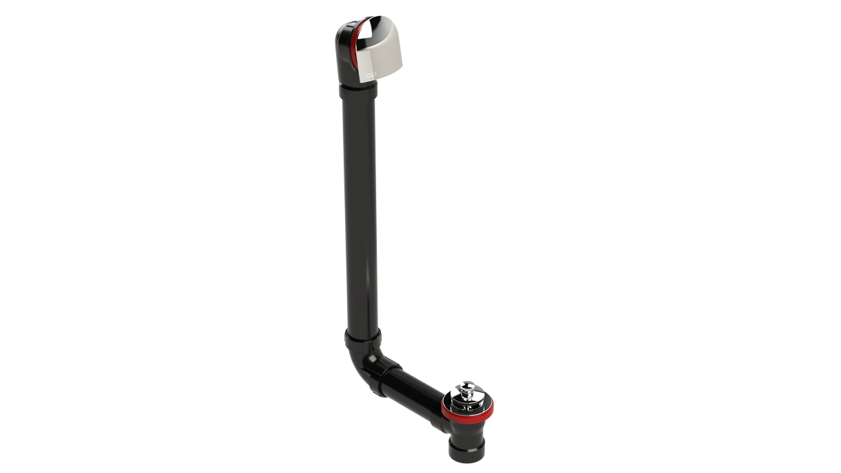 ABS DIRECT DRAIN WASTE & OVERFLOW PUSH-PULL EXTENDED (64DPP-20CP)