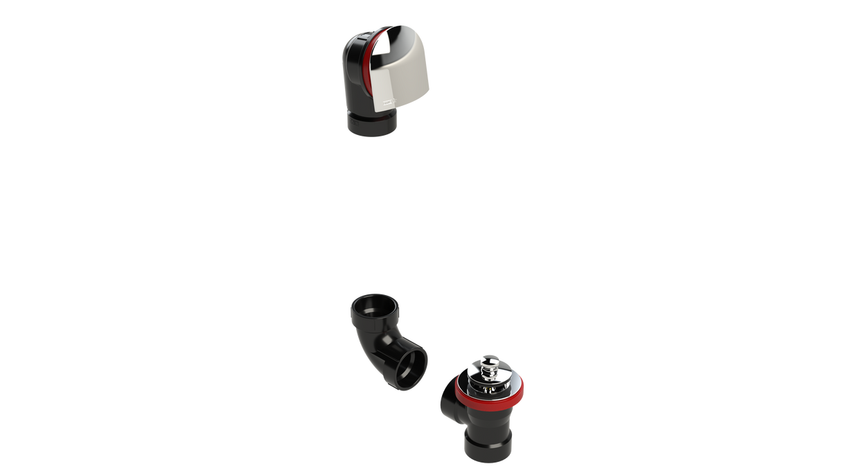 ABS DIRECT DRAIN WASTE & OVERFLOW PUSH-PULL KIT (64DPPK-CP)