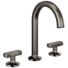 Kintsu Widespread Lavatory Faucet with Arc Spout - Less Handles 1.2 GPM - Brilliance Black Onyx