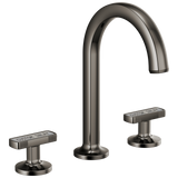 Kintsu Widespread Lavatory Faucet with Arc Spout - Less Handles 1.2 GPM - Brilliance Black Onyx