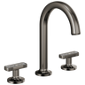 Kintsu Widespread Lavatory Faucet with Arc Spout - Less Handles 1.2 GPM - Brilliance Black Onyx