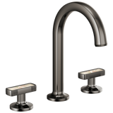 Kintsu Widespread Lavatory Faucet with Arc Spout - Less Handles 1.5 GPM - Brilliance Black Onyx
