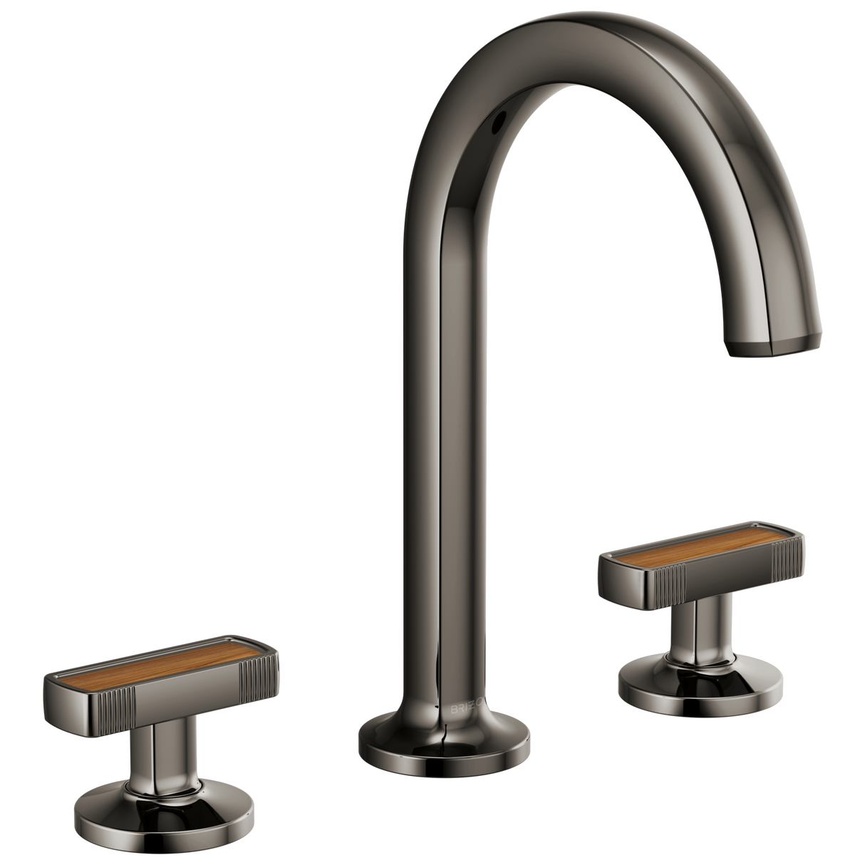 Kintsu Widespread Lavatory Faucet with Arc Spout - Less Handles 1.5 GPM - Brilliance Black Onyx