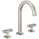 Kintsu Widespread Lavatory Faucet with Arc Spout - Less Handles 1.2 GPM - Luxe Nickel