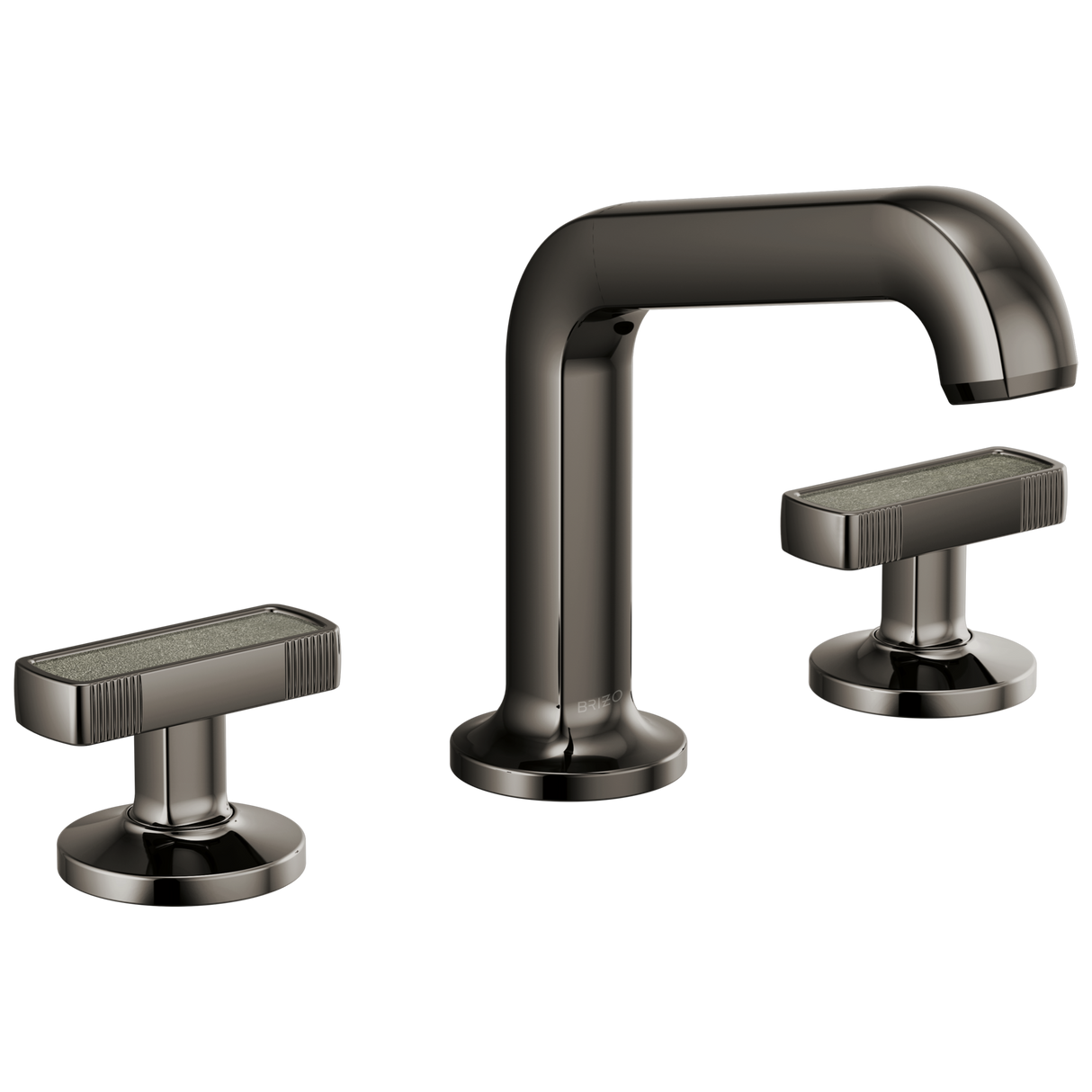 Kintsu Widespread Lavatory Faucet with Arc Spout - Less Handles 1.2 GPM - Brilliance Black Onyx