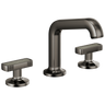 Kintsu Widespread Lavatory Faucet with Arc Spout - Less Handles 1.2 GPM - Brilliance Black Onyx