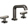 Kintsu Widespread Lavatory Faucet with Arc Spout - Less Handles 1.2 GPM - Brilliance Black Onyx