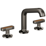 Kintsu Widespread Lavatory Faucet with Arc Spout - Less Handles 1.2 GPM - Brilliance Black Onyx