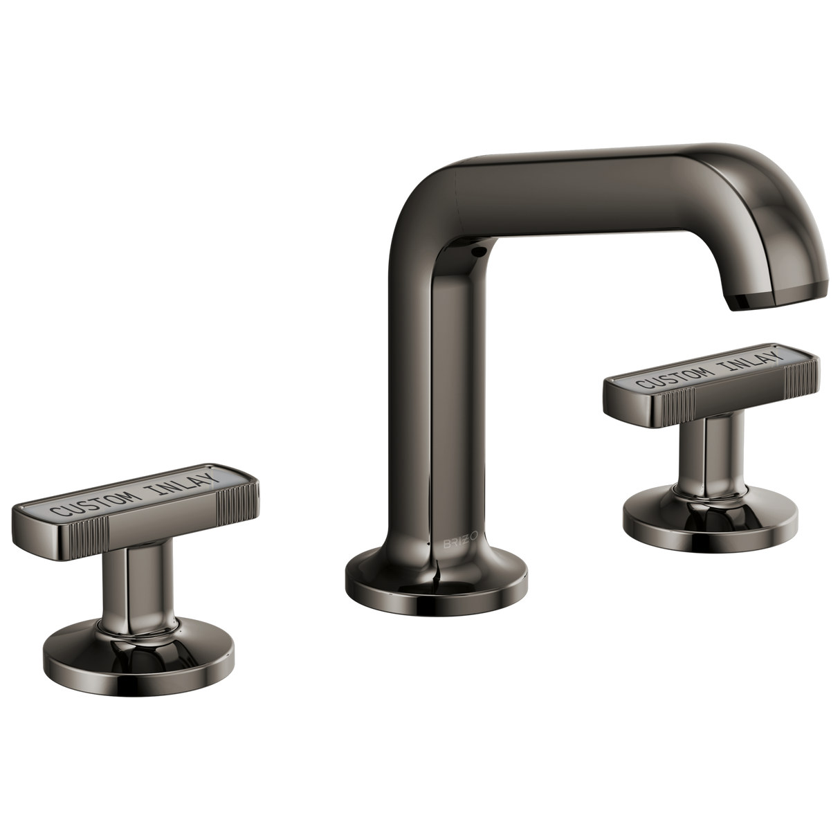Kintsu Widespread Lavatory Faucet with Arc Spout - Less Handles 1.2 GPM - Brilliance Black Onyx