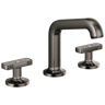 Kintsu Widespread Lavatory Faucet with Arc Spout - Less Handles 1.2 GPM - Brilliance Black Onyx