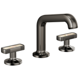 Kintsu Widespread Lavatory Faucet with Angled Spout - Less Handles 1.5 GPM - Brilliance Black Onyx