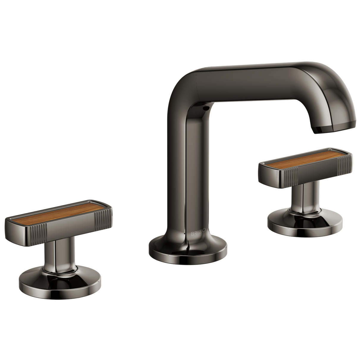 Kintsu Widespread Lavatory Faucet with Angled Spout - Less Handles 1.5 GPM - Brilliance Black Onyx