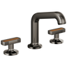 Kintsu Widespread Lavatory Faucet with Angled Spout - Less Handles 1.5 GPM - Brilliance Black Onyx