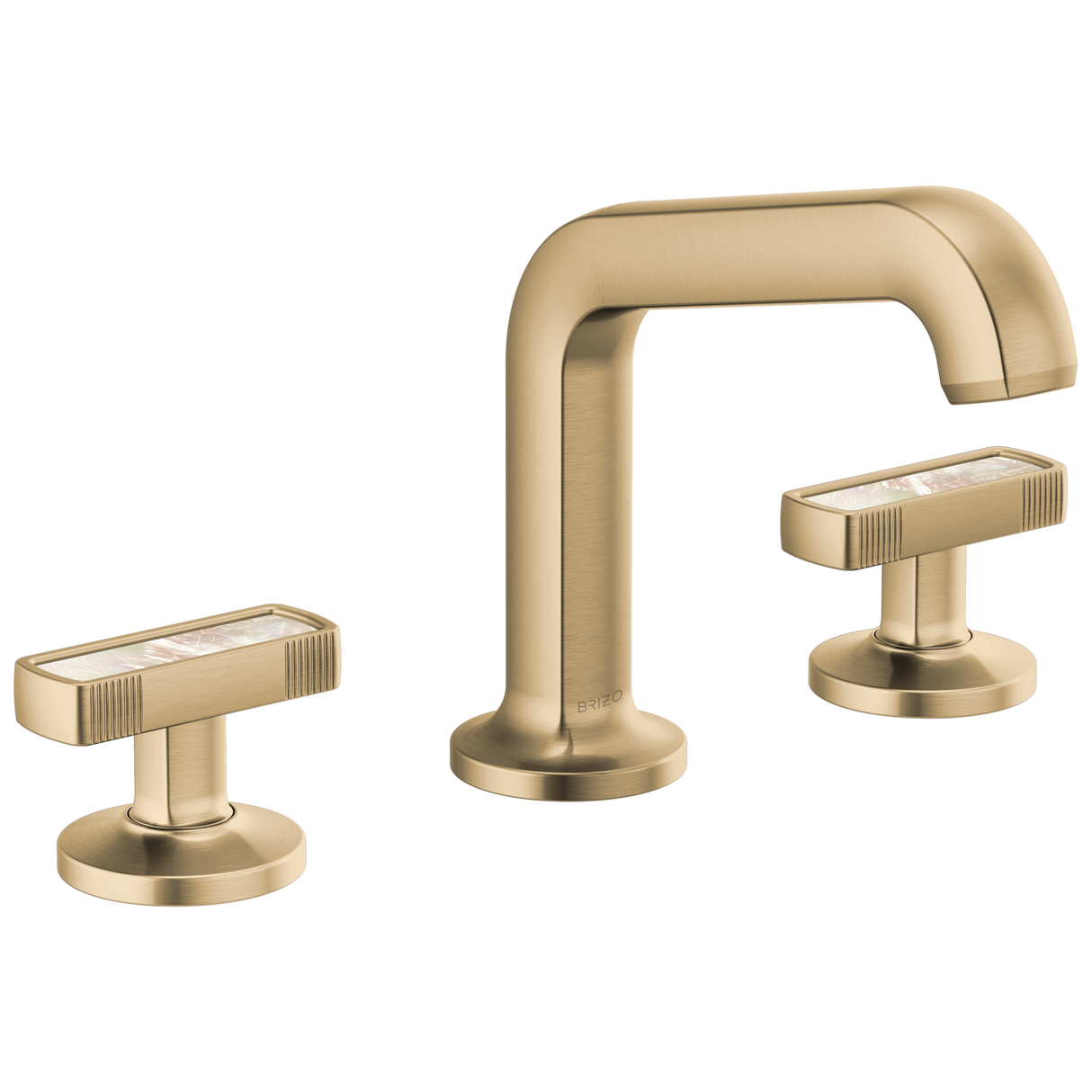 Kintsu Widespread Lavatory Faucet with Arc Spout - Less Handles 1.2 GPM - Luxe Gold