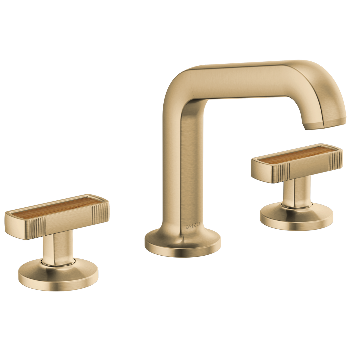 Kintsu Widespread Lavatory Faucet with Arc Spout - Less Handles 1.2 GPM - Luxe Gold