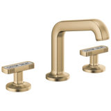 Kintsu Widespread Lavatory Faucet with Arc Spout - Less Handles 1.2 GPM - Luxe Gold
