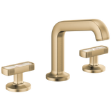 Kintsu Widespread Lavatory Faucet with Angled Spout - Less Handles 1.5 GPM - Luxe Gold