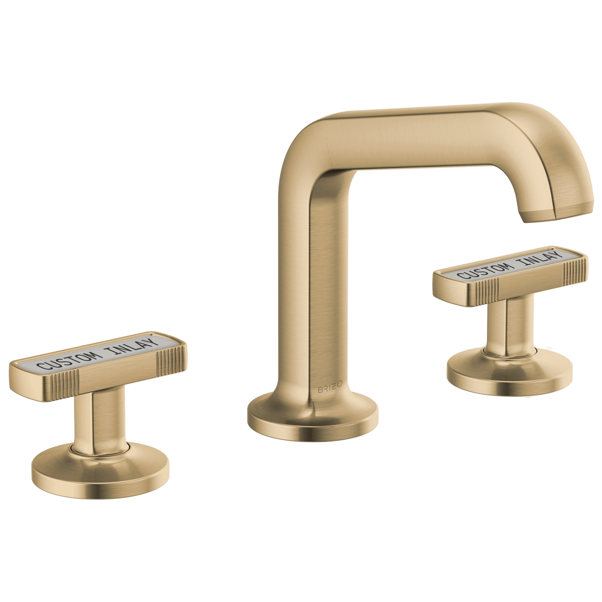 Kintsu Widespread Lavatory Faucet with Angled Spout - Less Handles 1.5 GPM - Luxe Gold