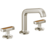 Kintsu Widespread Lavatory Faucet with Arc Spout - Less Handles 1.2 GPM - Luxe Nickel