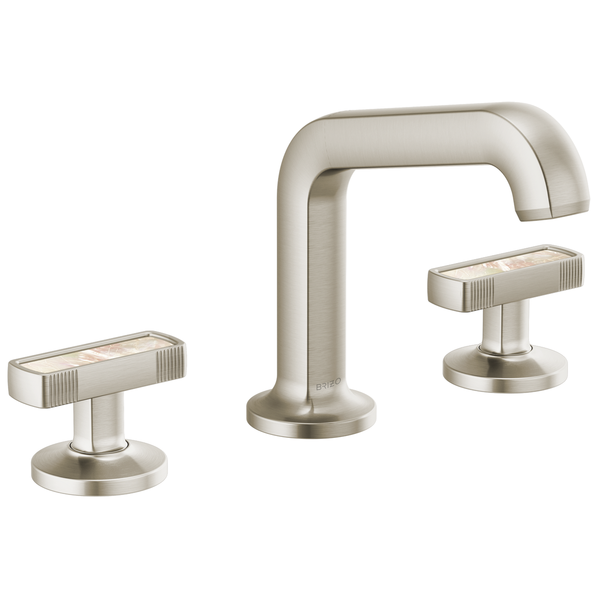 Kintsu Widespread Lavatory Faucet with Angled Spout - Less Handles 1.5 GPM - Luxe Nickel