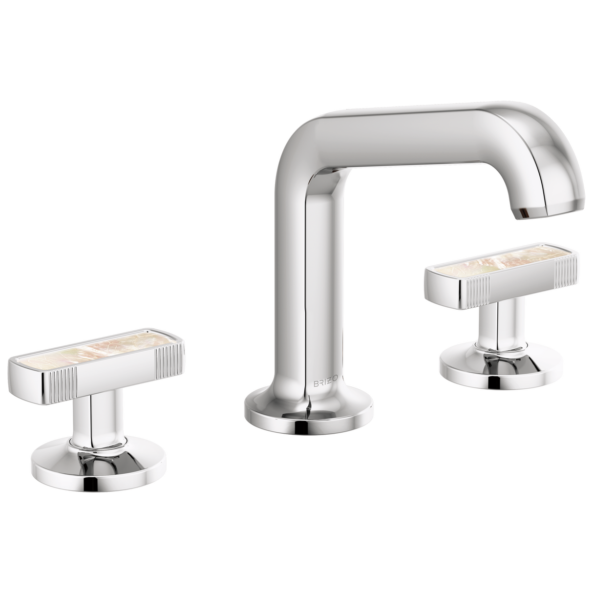 Kintsu Widespread Lavatory Faucet with Arc Spout - Less Handles 1.2 GPM - Chrome