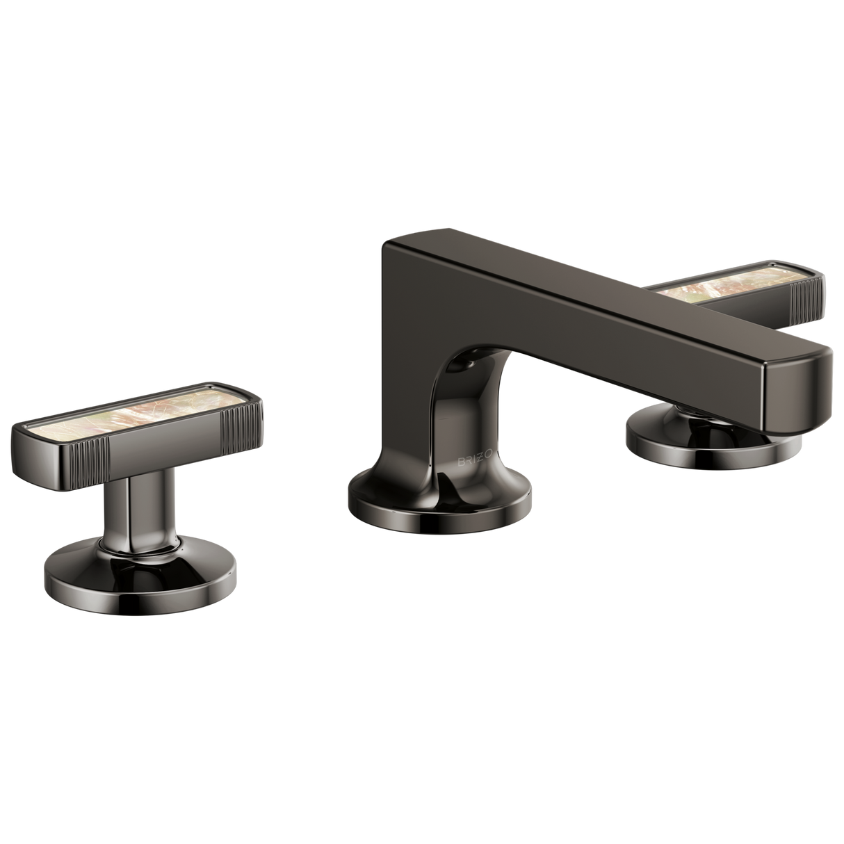 Kintsu Widespread Lavatory Faucet with Low Spout - Less Handles 1.2 GPM - Brilliance Black Onyx