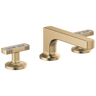 Kintsu Widespread Lavatory Faucet with Low Spout - Less Handles 1.5 GPM - Luxe Gold