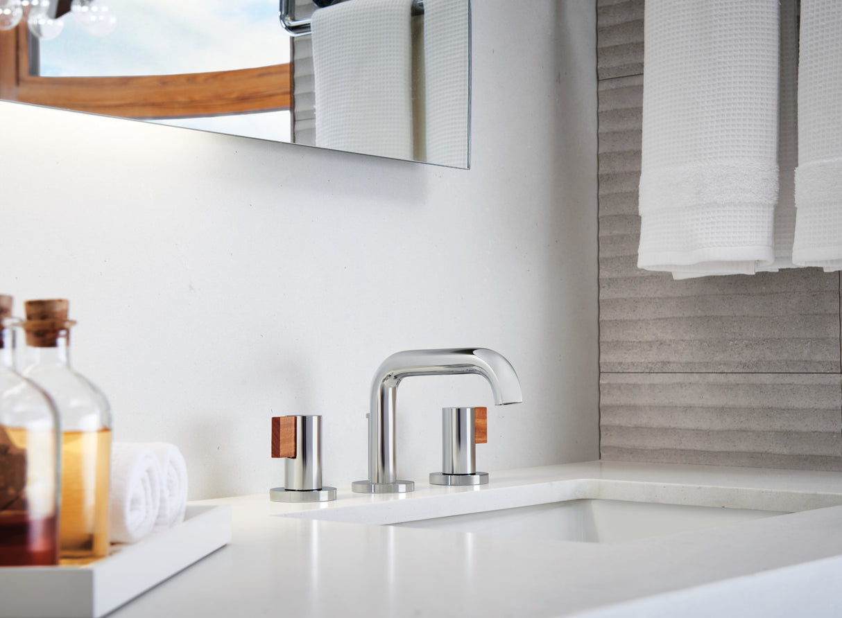 Litze Widespread Lavatory Faucet with Low Spout - Less Handles 1.5 GPM