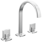 Allaria Widespread Lavatory Faucet with Arc Spout - Less Handles
