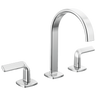 Allaria Widespread Lavatory Faucet with Arc Spout - Less Handles