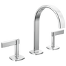 Allaria Widespread Lavatory Faucet with Arc Spout - Less Handles