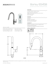 Barley Prep pull-down dual stream mode kitchen faucet
