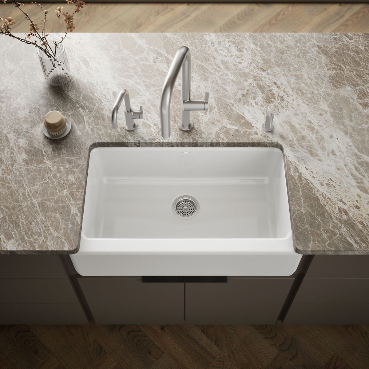 Dickinson® 33" undermount single-bowl farmhouse kitchen sink