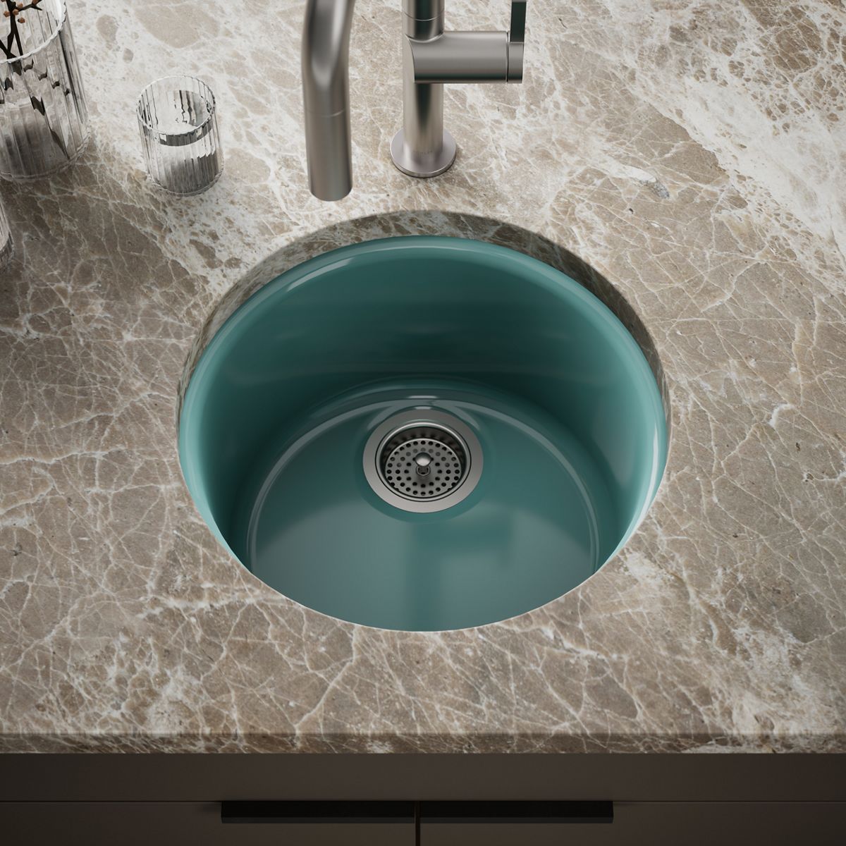 Porto Fino™ 18-1/2" top-/undermount single-bowl bar sink