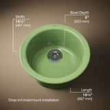 Porto Fino™ 18-1/2" top-/undermount single-bowl bar sink