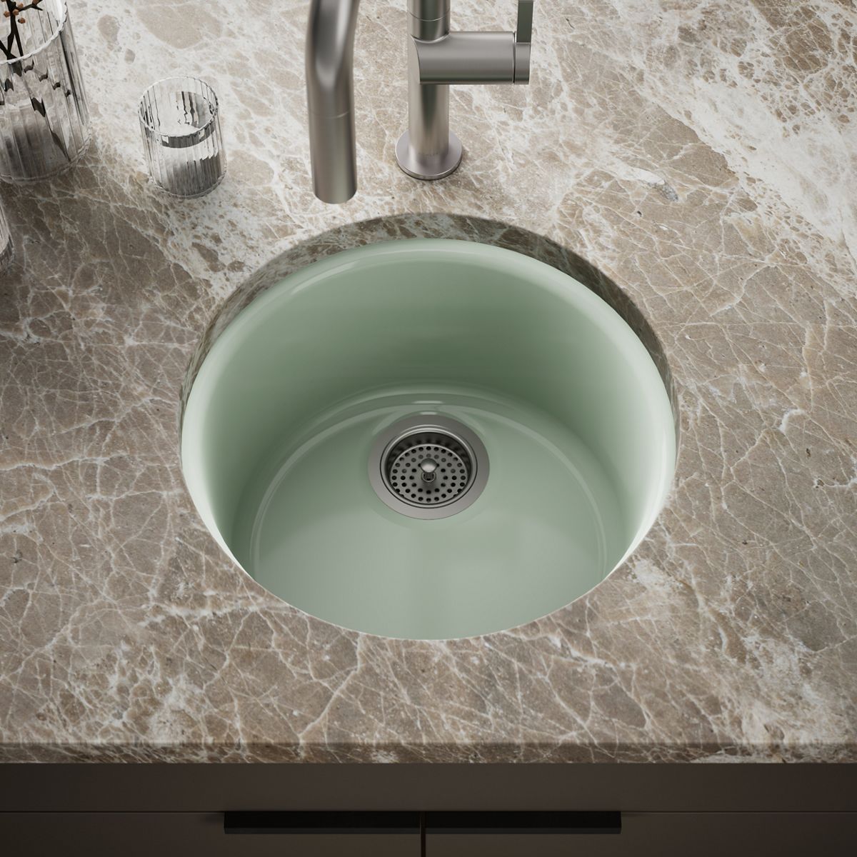 Porto Fino™ 18-1/2" top-/undermount single-bowl bar sink